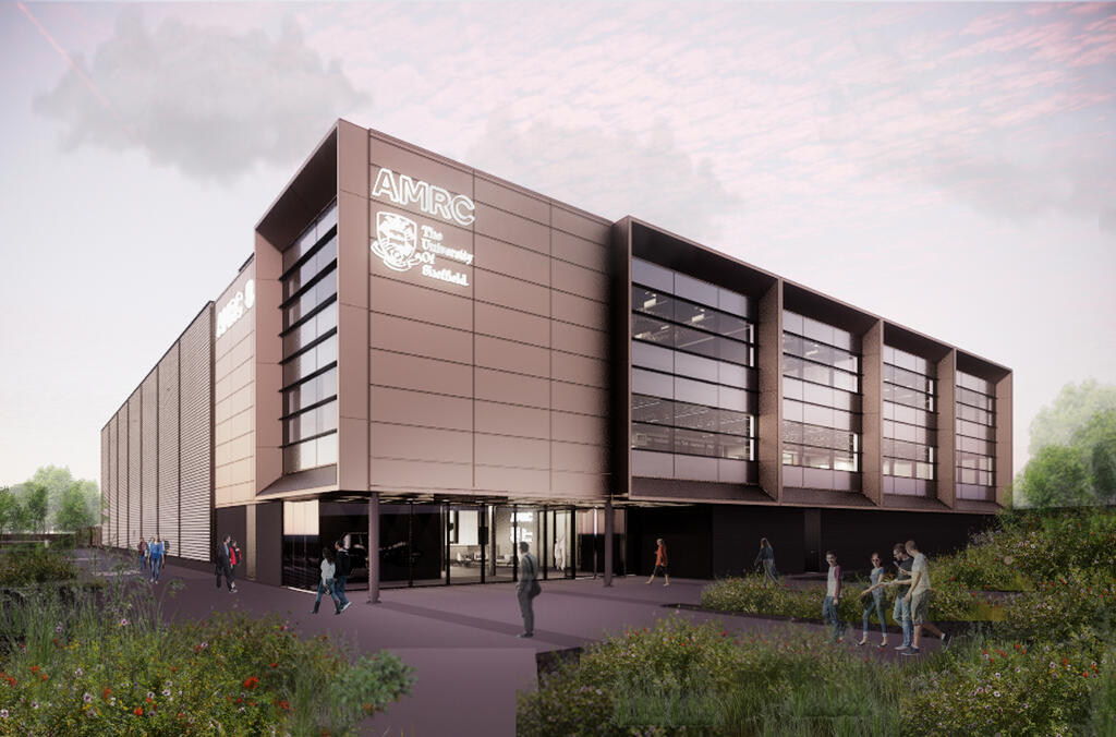 An artist impression showing the new University of Sheffield AMRC North West facility.