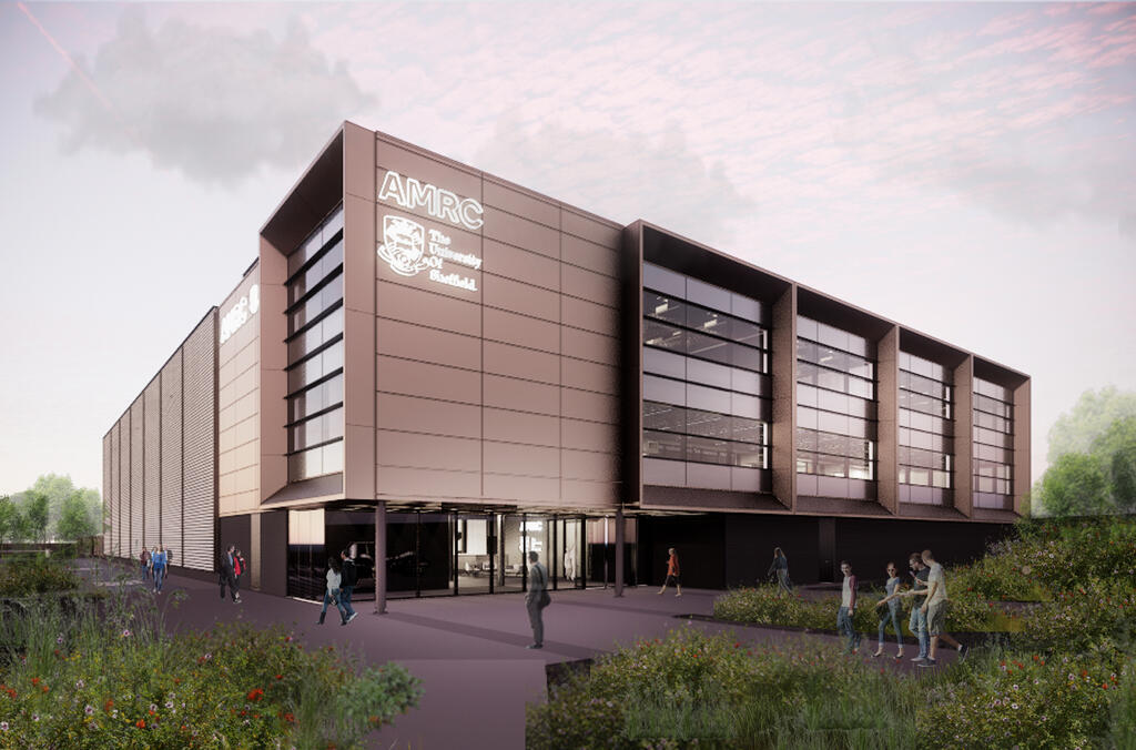 An artist impression showing the new University of Sheffield AMRC North West facility.