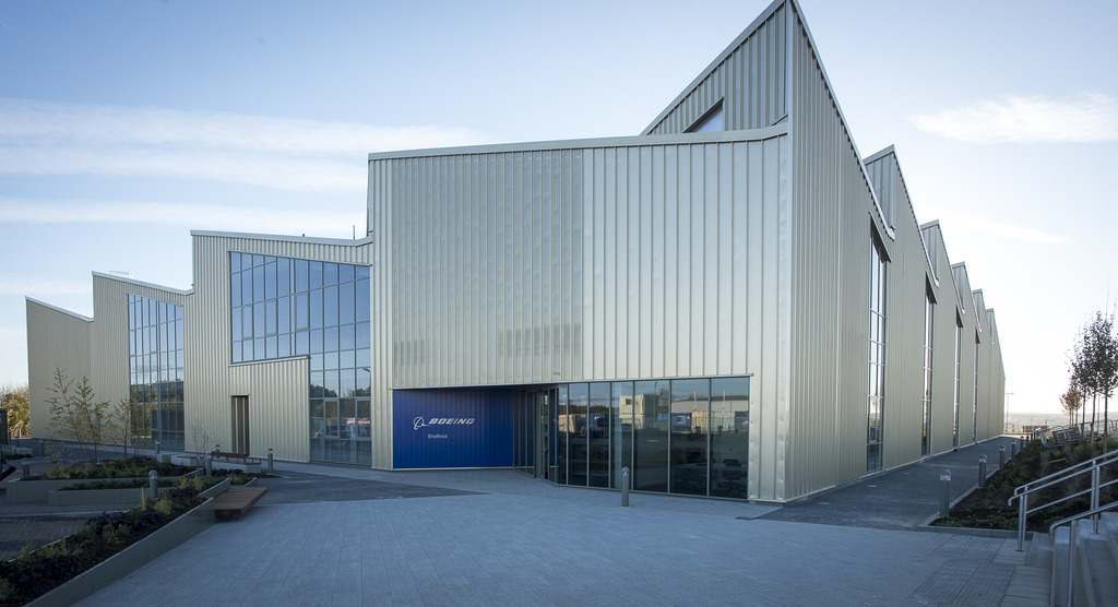 The new Boeing Sheffield factory at Sheffield Business Park, only meters from the doors of AMRC Factory 2050.