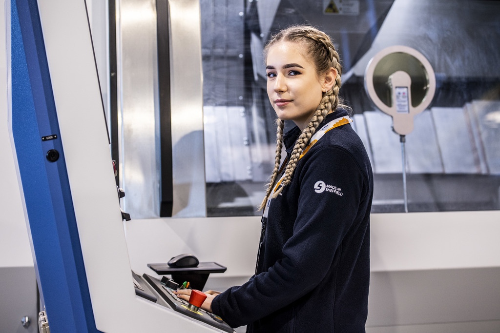 Roisin Chapman-Allison, from Sheffield, is a second year AMRC machining apprentice.