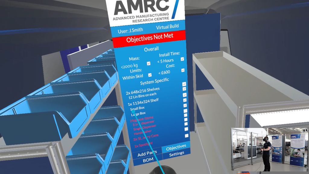 Innovate: Jake Senior, IMG Digital Software Engineer, using the VR technology to demonstrate how Clarks Vehicle Conversions can use it for the design stage of kitting out a van.