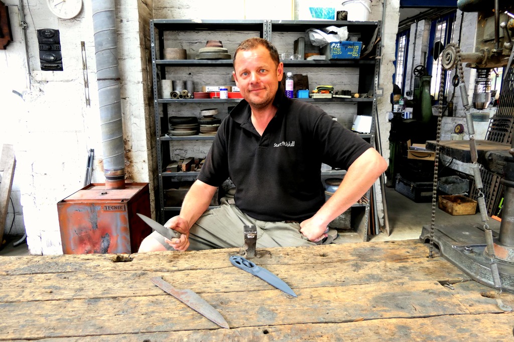 Sharp: Knife maker Stuart Mitchell who turned to the AMRC for a project to 3D print a bespoke titanium knife. 