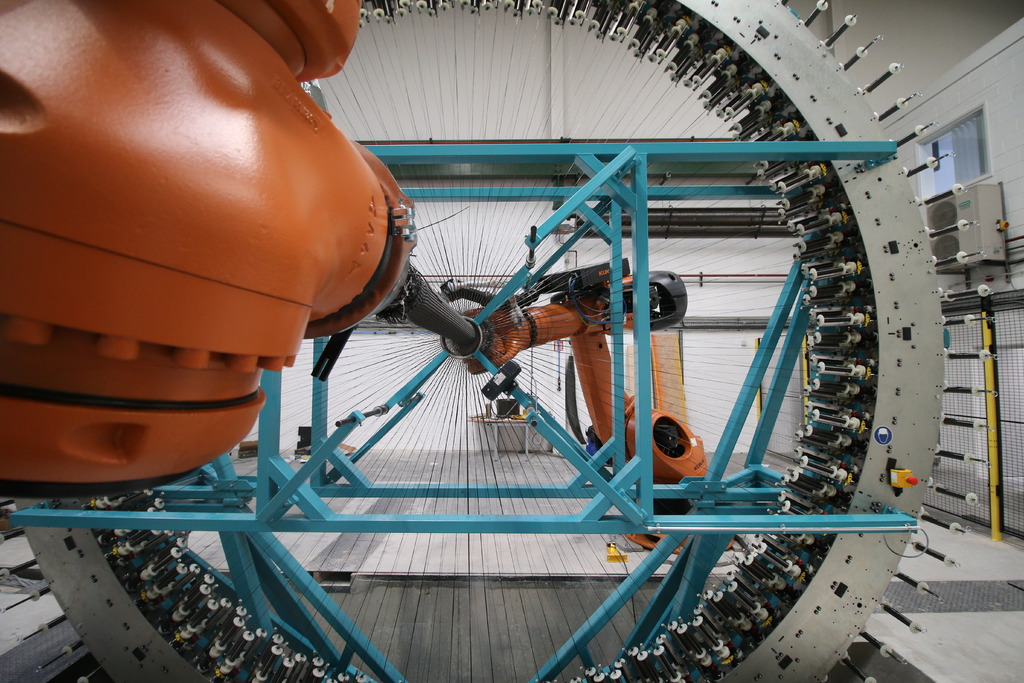 The large-scale triaxial braider is now open for business at the AMRC.