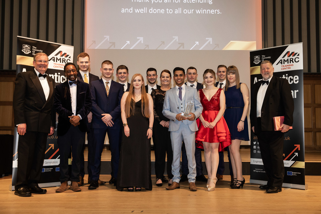 Talented bunch: The 2019 AMRC Training Centre Apprentice of the Year award winners.