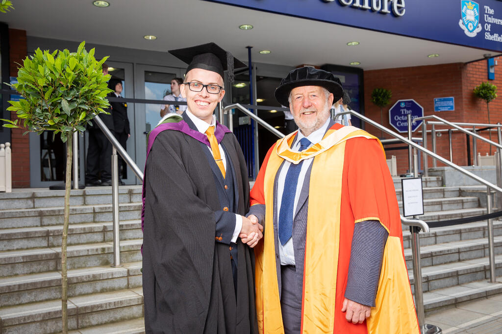 Craig Horton from Technicut with Prof Keith Ridgway.