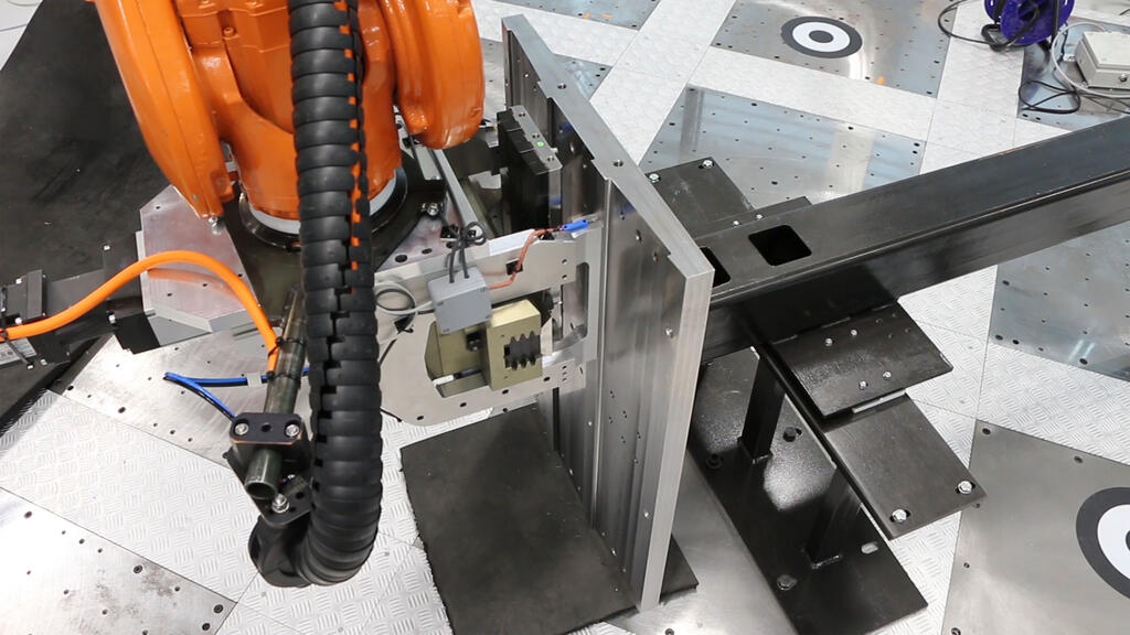 Robotic placement of permanent magnets for offshore wind generators. Picture: University of Sheffield AMRC. 