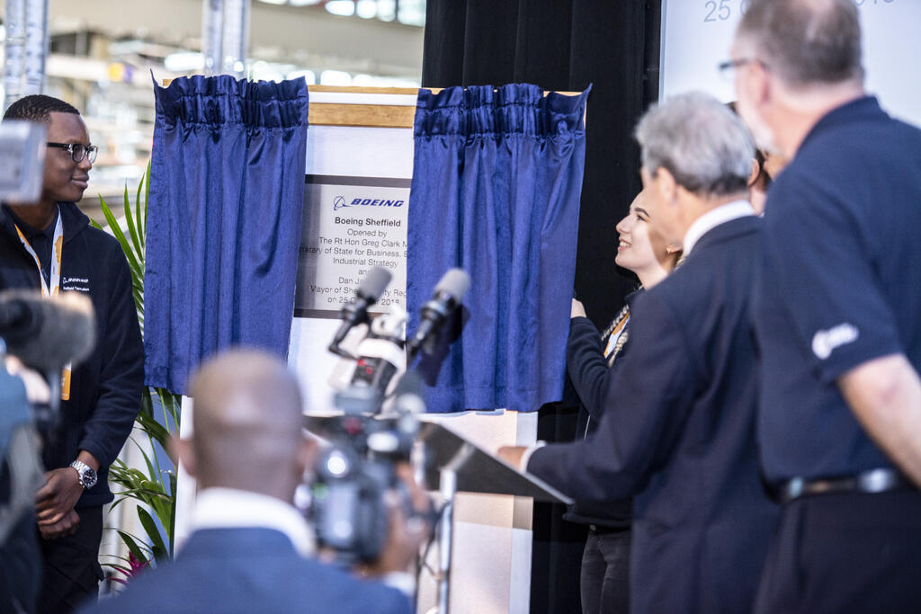 The opening of Boeing Sheffield in 2018.