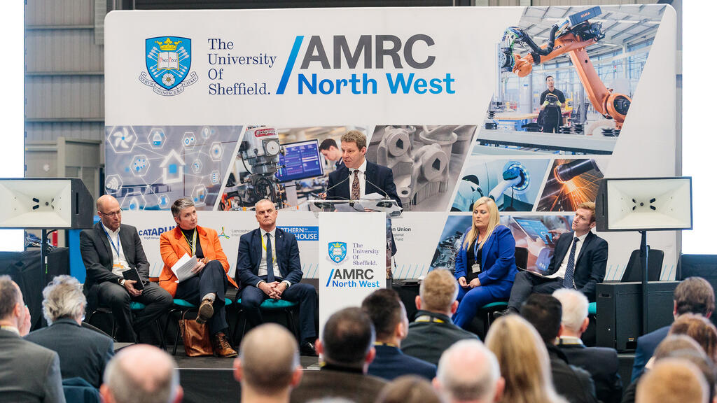 Professor Koen Lamberts, President and Vice-Chancellor at the University of Sheffield, addressing the audience at AMRC North West's official opening