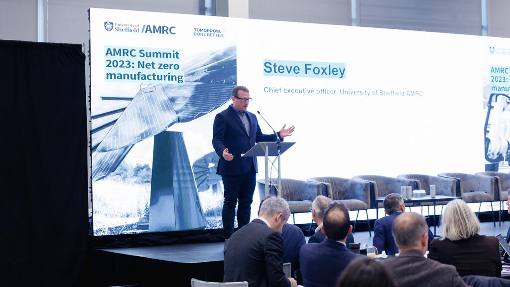 Steve Foxley, chief executive officer, University of Sheffield AMRC, opening AMRC Summit 2023: Net zero manufacturing