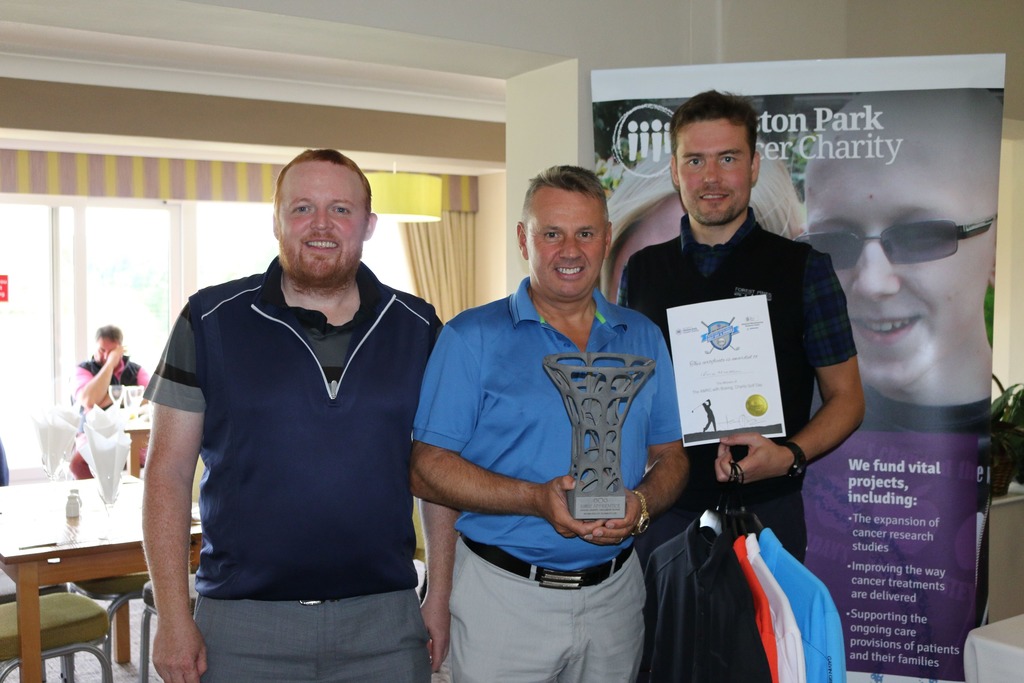 Picture caption from left to right: Glen McKay from Evenort, Terry Moore from Select Alloys and Materials and John-Paul Rooney from Withers & Rogers Patent Attorneys, winners of the AMRC Annual Golf Event.